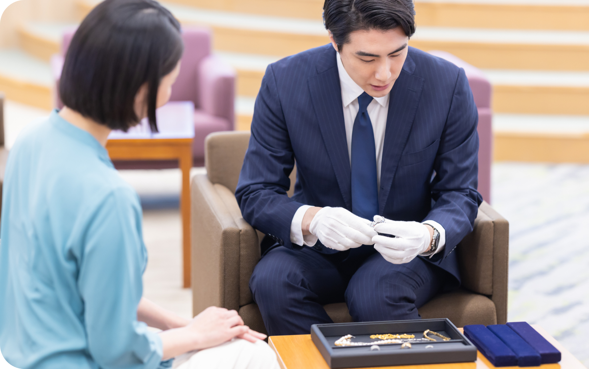 査定に出している様子